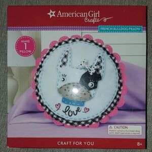 American Girl French Bulldog Pillow Craft Kit - Black, White, Pink